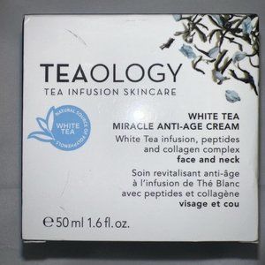 TEAOLOGY WHITE TEA MIRACLE ANTI-AGE CREAM. NEW.